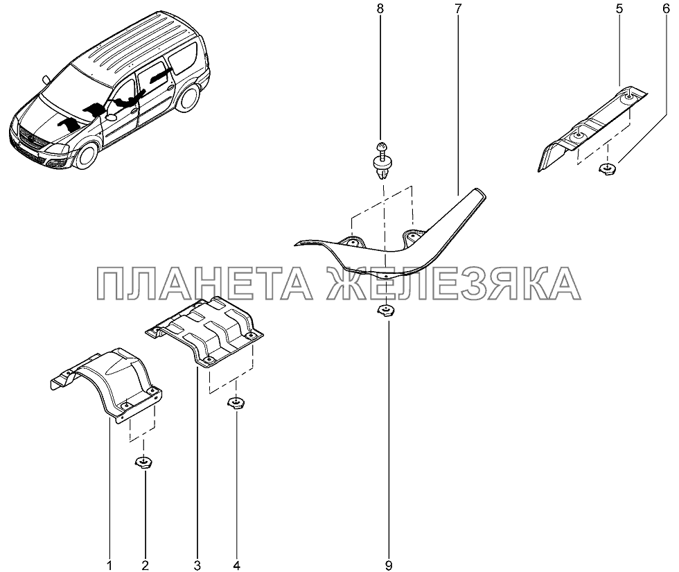 Термозащита Лада Ларгус 4601